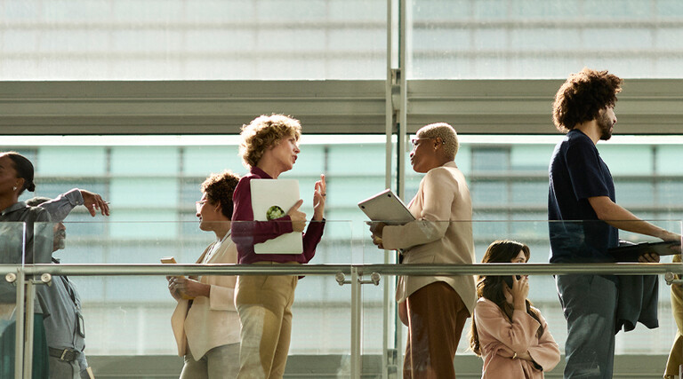 People working at an agency