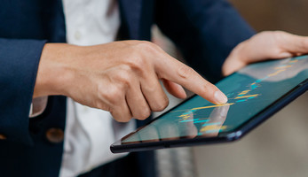 Person working on tablet