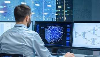 Computer Engineer at workstation