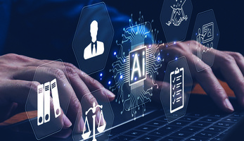 Person typing on a laptop