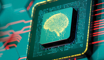Brain sign on digital abstract CPU