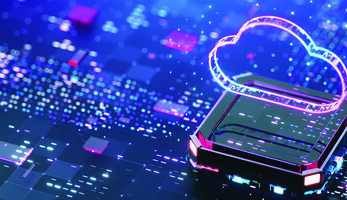 Digital cloud computing concept