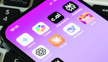 Close up of AI apps on smartphone