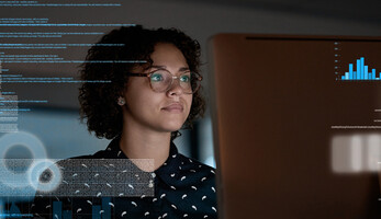 Person reviewing data