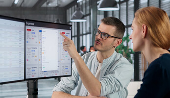 Manager Reviewing Expense Reports