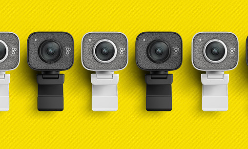 alternating black and white webcams