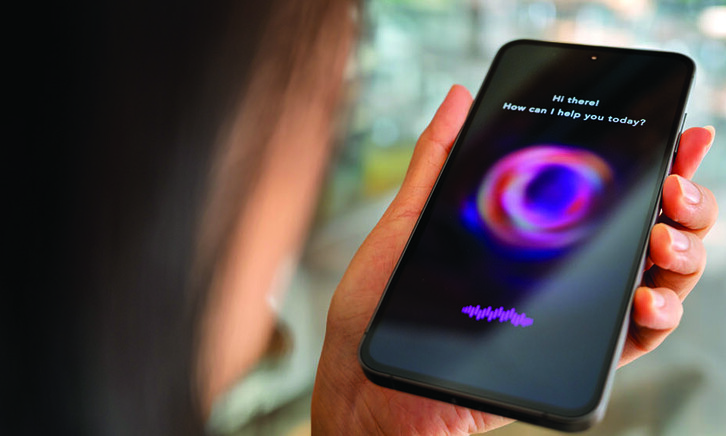 Person using AI chatbot