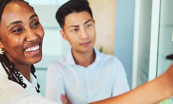 Coworkers collaborating