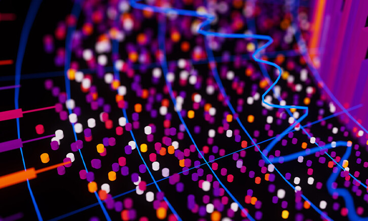 Closeup of big data complex