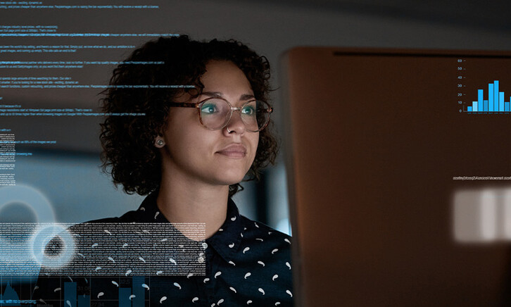 Person reviewing data