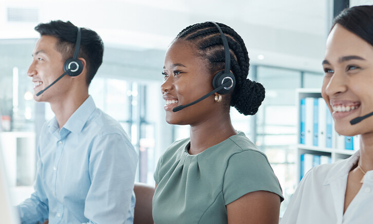 People at call center