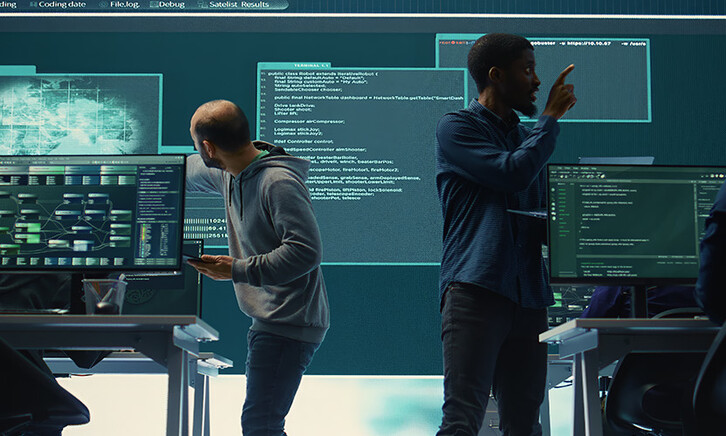 People working in a SCIF