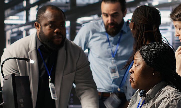 People collaborating at work