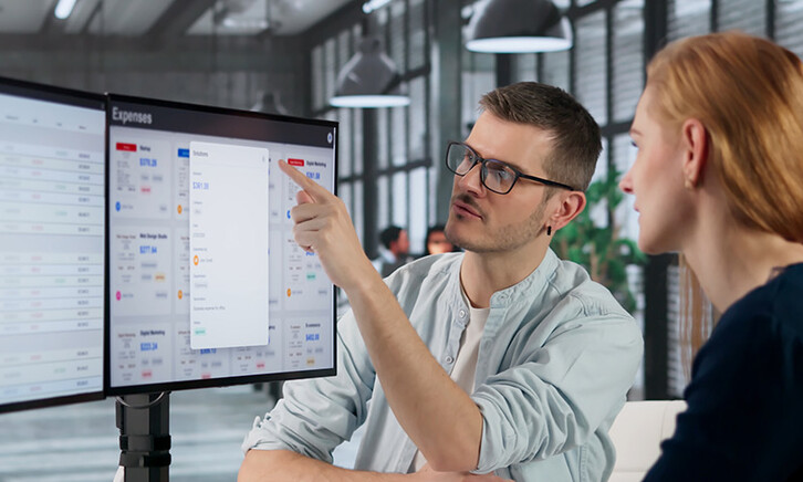 Manager Reviewing Expense Reports