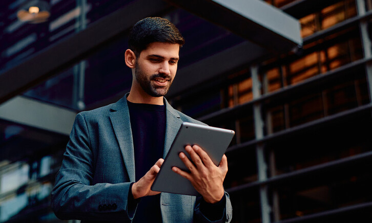 Person using tablet