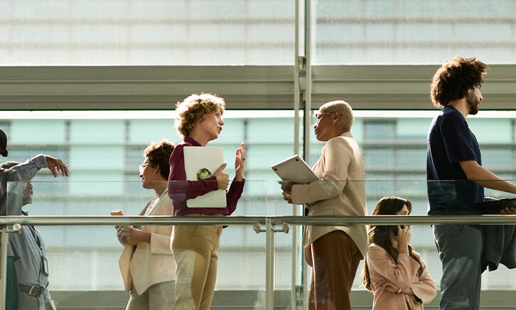 People working at an agency