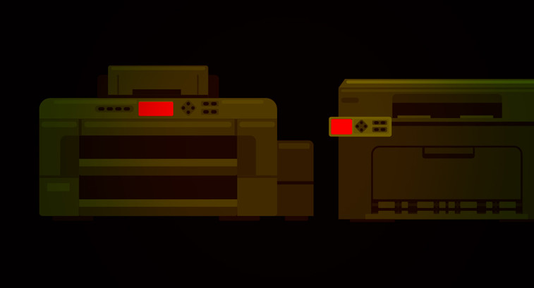 Two animated printers 