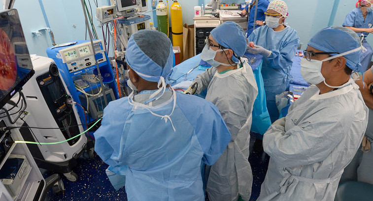 Federal doctors in surgery