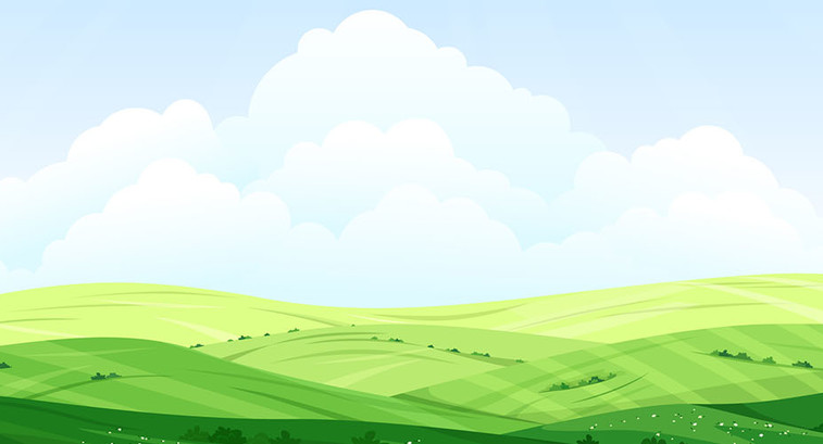 Illustration of green field