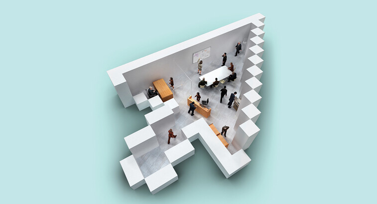 Office in the shape of an arrow