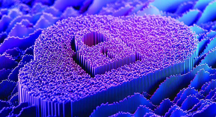 Digital Cloud Computing on abstract digital landscape