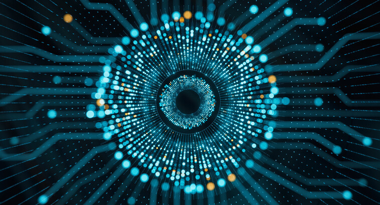 An abstract rendering of an AI network