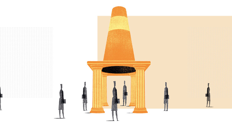 Illustration of orange traffic cone
