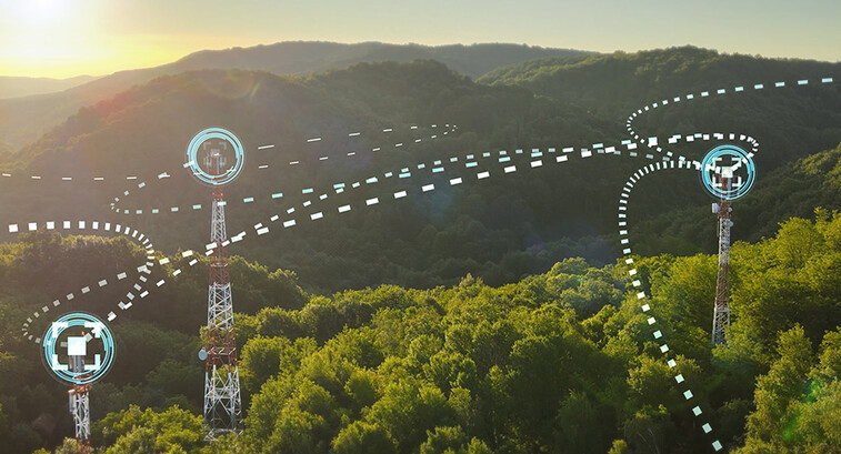 Three telecommunication towers