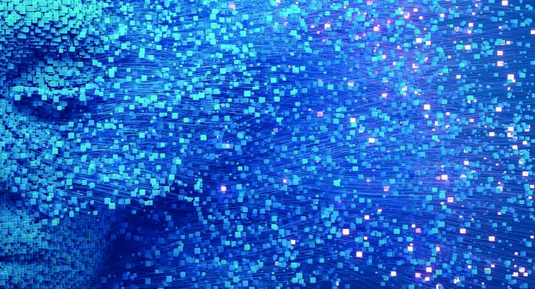 Digital pixilated person