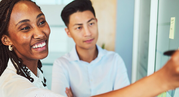 Coworkers collaborating