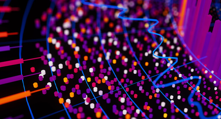 Closeup of big data complex