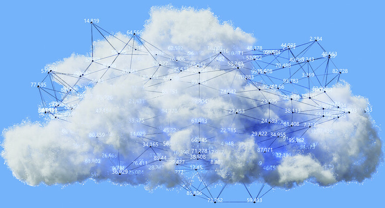 AI cloud computing concept
