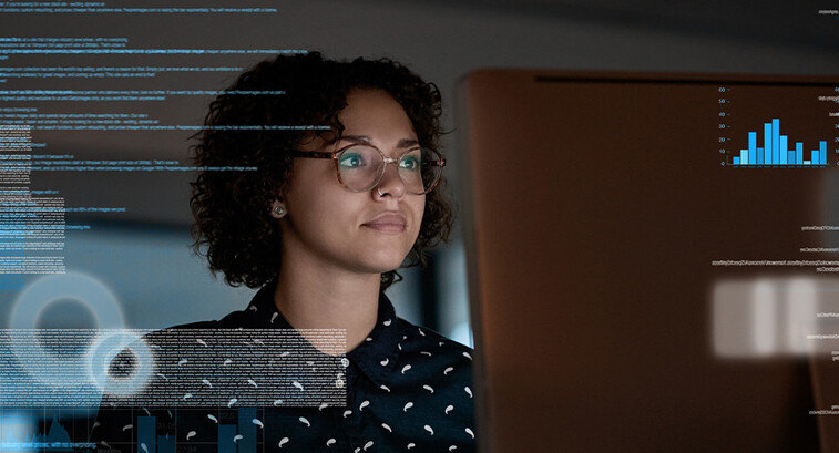 Person reviewing data