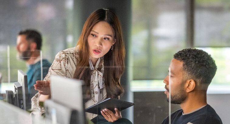 People collaborating in the office