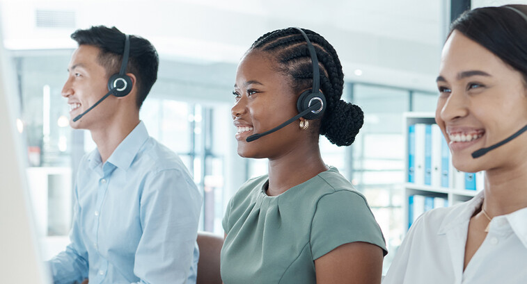 People at call center