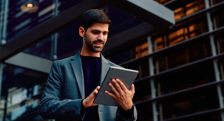 Person using tablet