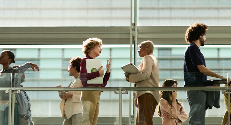 People working at an agency
