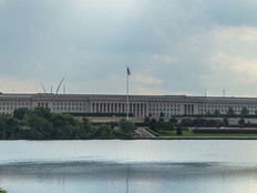 The Pentagon under some clouds