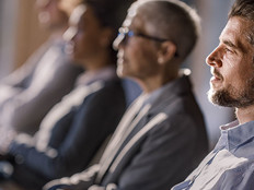 Business people at a conference