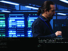 IT specialists in server room