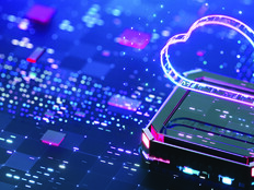 Digital cloud computing concept