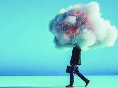 Person with their head in the clouds