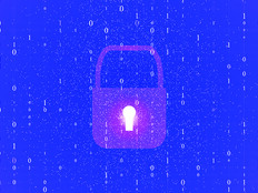 Digital data protection security icon
