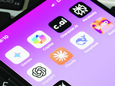 Close up of AI apps on smartphone