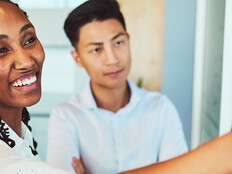 Coworkers collaborating