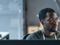 Person looking at computer