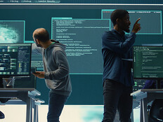 People working in a SCIF