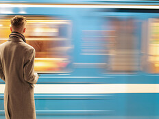 Person waiting for train