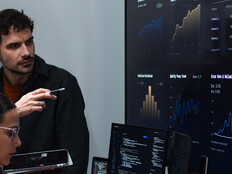 People reviewing data