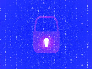 Digital data protection security icon